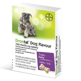 Drontal Dog flavour tablety na odčervenie psov 2tbl