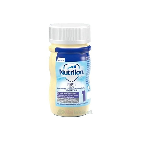 Nutrilon 1 PEPTI, špeciálna tekutá výživa (od narodenia), 24x90 ml