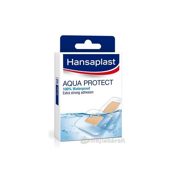 Hansaplast AQUA PROTECT vodeodolná náplasť, stripy 20ks