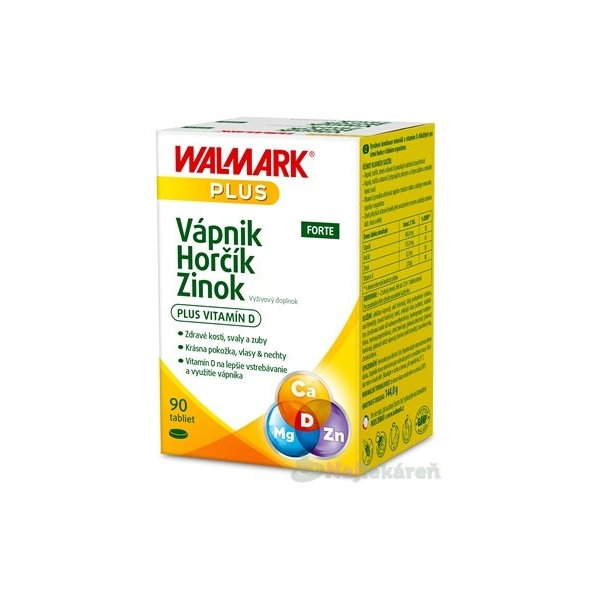 WALMARK Vápnik Horčík Zinok FORTE, 90 tbl