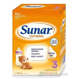 Sunar Complex 3 mliečna výživa (od ukonč. 12. mesiaca) 600g