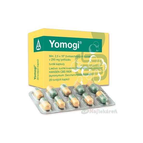 Yomogi na liečbu akútnej hnačky 250mg 20 kapsúl