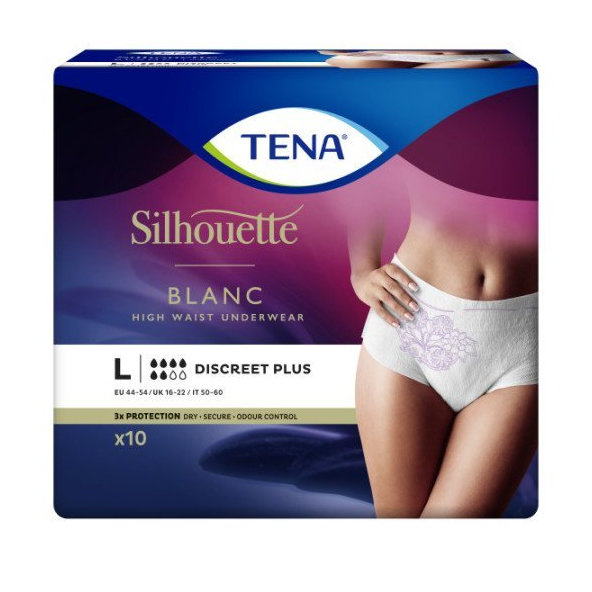 TENA Silhouette Discreet Plus L dámske naťahovacie inkontinenčné nohavičky 10ks