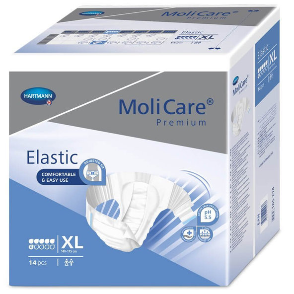 MoliCare Premium Elastic 6 kvapiek XL plienkové nohavičky zalepovacie 14ks