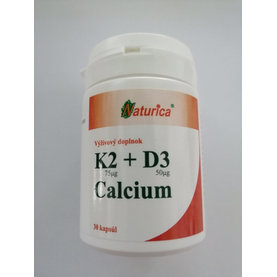 Naturica K2 + D3 Calcium, 30 ks