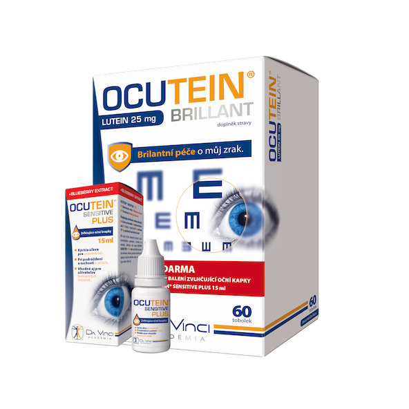 OCUTEIN BRILLANT Luteín 25 mg - DA VINCI 60 kapsúl + kvapky 15 ml