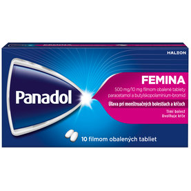 PANADOL FEMINA pri menštruačných bolestiach a kŕčoch 10 tabliet