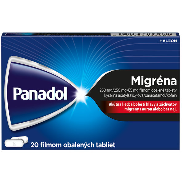 Panadol Migréna na bolesť hlavy a migrény 20 tabliet