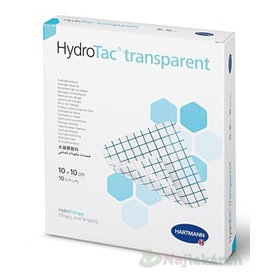 HydroTac transparent Krytie na rany hydrogélový obväz (10x10cm) 10ks
