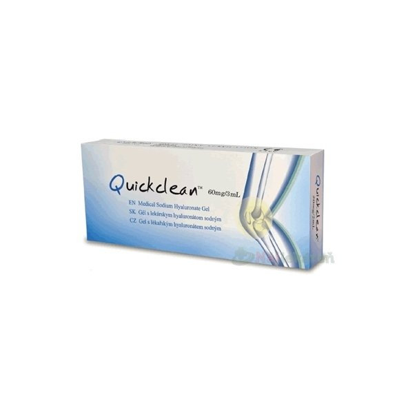Quickclean 60 mg/3 ml Gél s hyaluronátom sodným na osteoartrózy kĺbov 3 ml