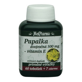 Medpharma Pupalka dvojročná 500mg + Vitamin E 67 tabliet