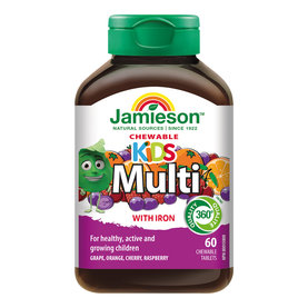 Jamieson Multivitamíny so železom na cmúľanie pre deti 60 tabliet