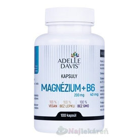 ADELLE DAVIS Magnézium (200 mg) + B6 (40 mg) 100 kapsúl
