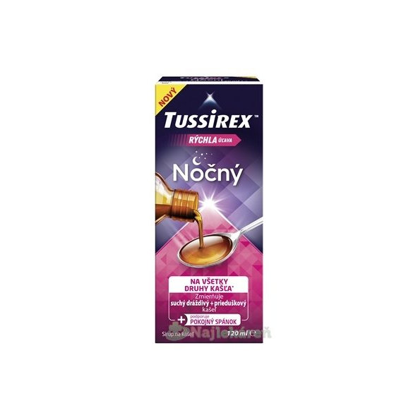 TUSSIREX Nočný sirup na kašeľ 120 ml