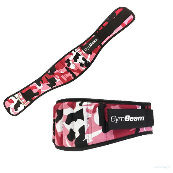 Dámsky fitness opasok Pink Camo - GymBeam, veľ. M