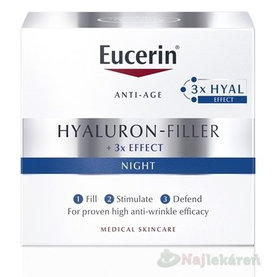 Eucerin Hyaluron-Filler + 3x EFFECT Nočný krém 50ml