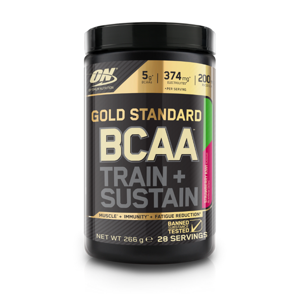 Gold Standard BCAA Train Sustain - Optimum Nutrition, príchuť malina, 266g