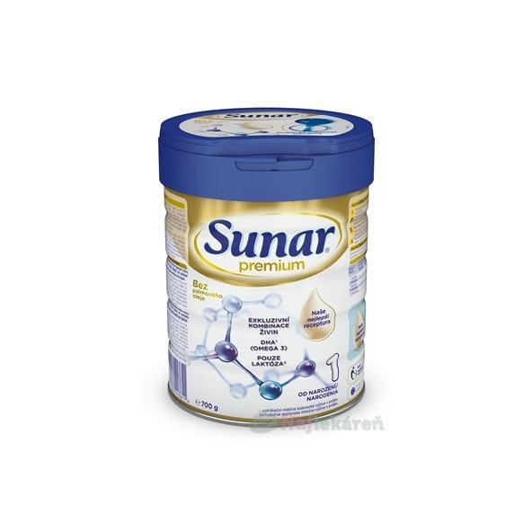 SUNAR Premium 1 počiatočná mliečna výživa (od narodenia) 700 g
