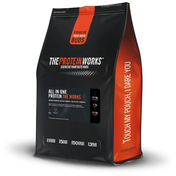 All In One Protein The Works™ - The Protein Works, príchuť cookies a krém, 2000g