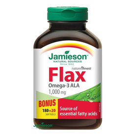 Jamieson Flax Omega - 3 ALA 1000mg 200tbl