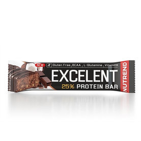 Proteínová tyčinka Excelent - Nutrend, čokoládový nugát a brusnice, 85g