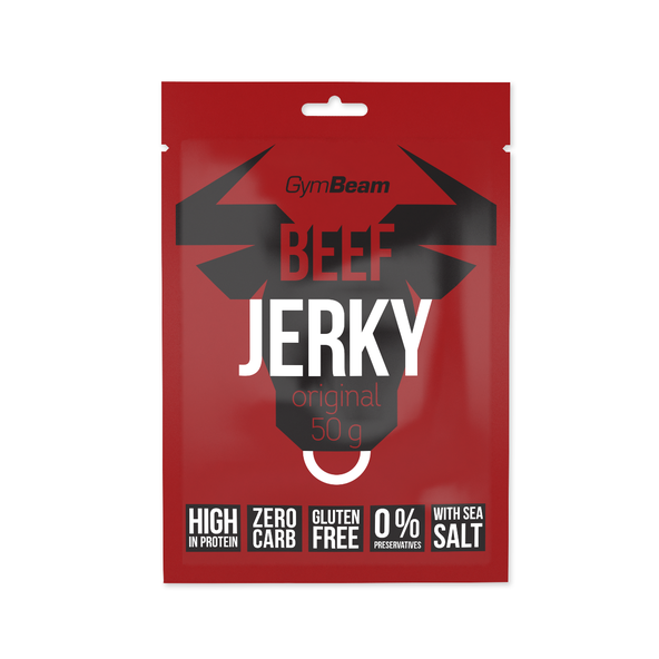 Sušené mäso Beef Jerky - GymBeam, originál, 50g