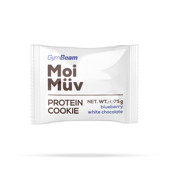 MoiMüv Protein Cookie - GymBeam, čučoriedka biela čokoláda, 75g