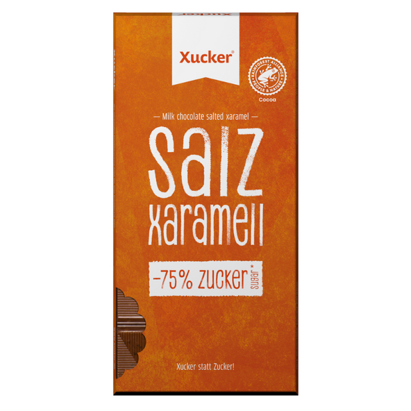 Čokoláda s príchuťou slaný karamel - Xucker, 80g