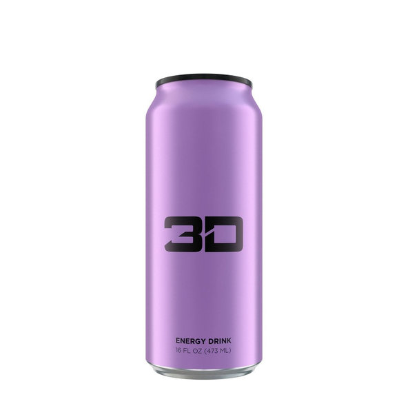 3D Energy Drink - 3D Energy, jahodová limonáda, 473ml