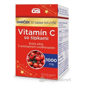 GS Vitamín C 1000 mg so šípkami darček 2024 100+30 tabliet