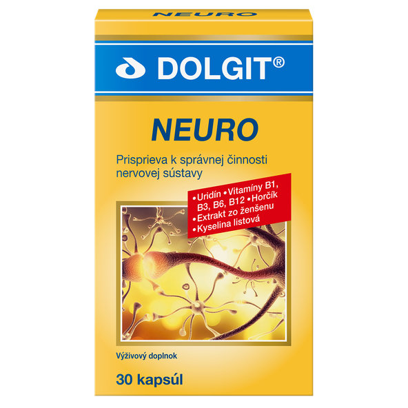 DOLGIT NEURO k správnej činnosti nervovej sústavy 30 kapsúl