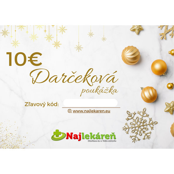 Darčeková poukážka na nákup v eshope Najlekáreň v hodnote 10€