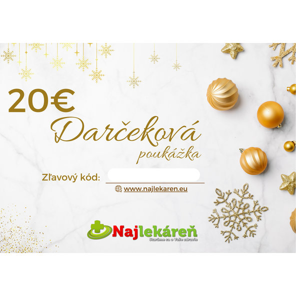 Darčeková poukážka na nákup v eshope Najlekáreň v hodnote 20€