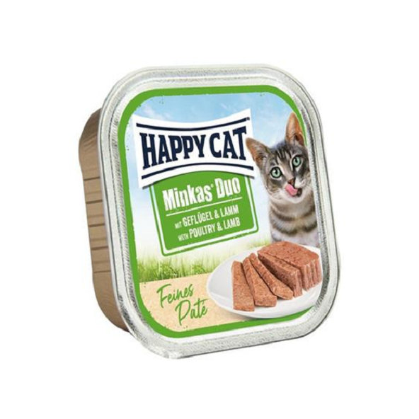 Happy Cat Minkas Duo Paté paštéta pre mačky - Hydina & Jahňa 100g