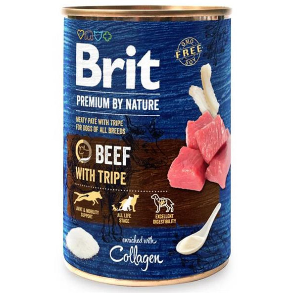 Brit Premium by Nature dog  Beef with Tripes konzervy pre psy 6x400g