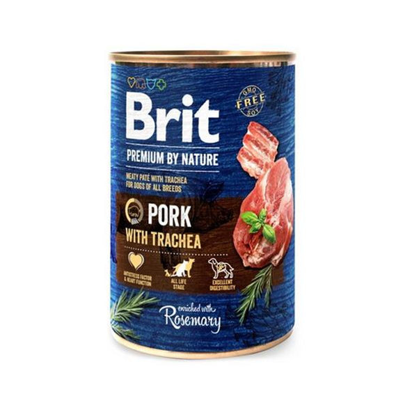 Brit Premium by Nature dog Pork with Trachea konzervy pre psy 6x400g