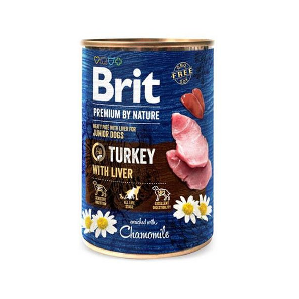 Brit Premium by Nature dog Turkey with Liver konzervy pre psy 6x400g