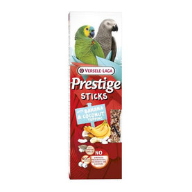 Versele Laga Prestige Sticks Parrots maškrta pre veľké papgája s banánom a kokosovou polevou 2ks, 140g