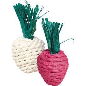 TRIXIE Set of straw toys sada slamených reďkoviek pre hlodavce 8cm, 2ks