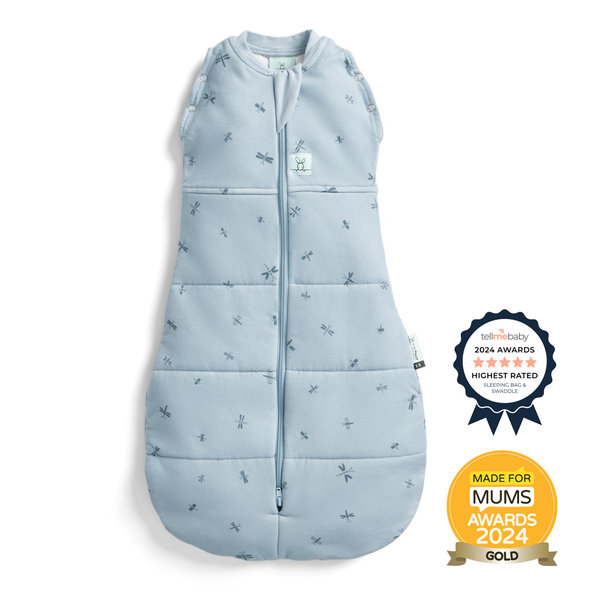 ERGOPOUCH Zavinovačka a vak na spanie 2v1 Cocoon Dragonflies 6-12 m, 8-10 kg, 2,5 tog