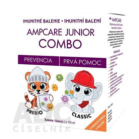 AMPCARE JUNIOR COMBO sirup Junior Prebio 150 ml + sirup Junior Classic 150 ml + omaľovánka, 1x1 set