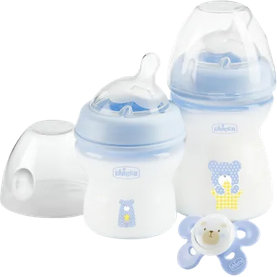 CHICCO Set darčekový Natural Feeling + Comfort cumlík - chlapec 0m+