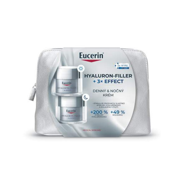 Eucerin Kazeta HYALURON-FILLER+3x EFFECT HYAL denný + nočný krém 2x50ml