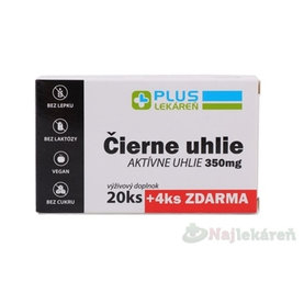 PLUSKA CIERNE UHLIE 350MG 24TBL