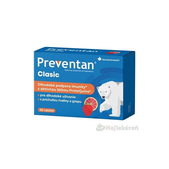 PREVENTAN Clasic JUNIOR podpora imunity pre deti 30 tabliet