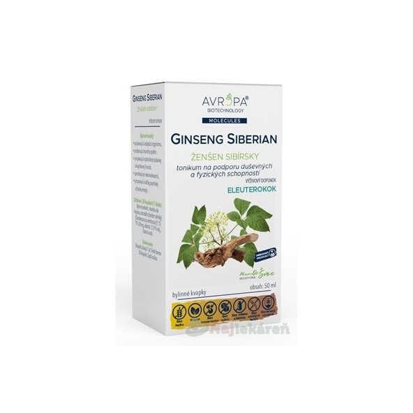 AVROPA GINSENG SIBERIAN BYL.KVAPKY 50ML