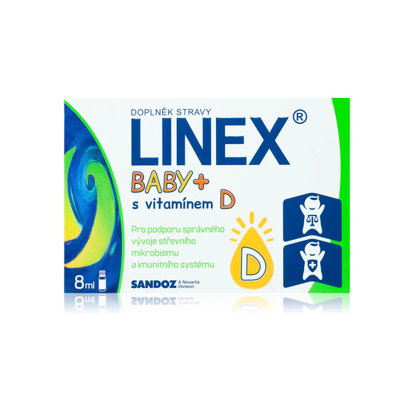 LINEX BABY + Vitamín D3 kvapky 8ml