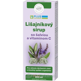 PLUS LEKÁREŇ Lišajníkový sirup so šalviou a vitamínom C, 200 ml