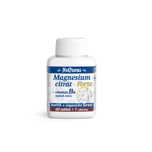 Medpharma Magnesium citrát forte + vitamín B6 67 tabloiet