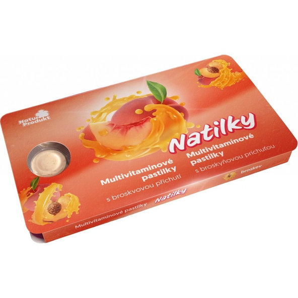 Natur produkt Natilky multivitamínové pastilky broskyňa 12 pastiliek